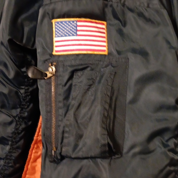 XL Military Surplus Bomber Jacket Navy Blue - Picture 4 of 4